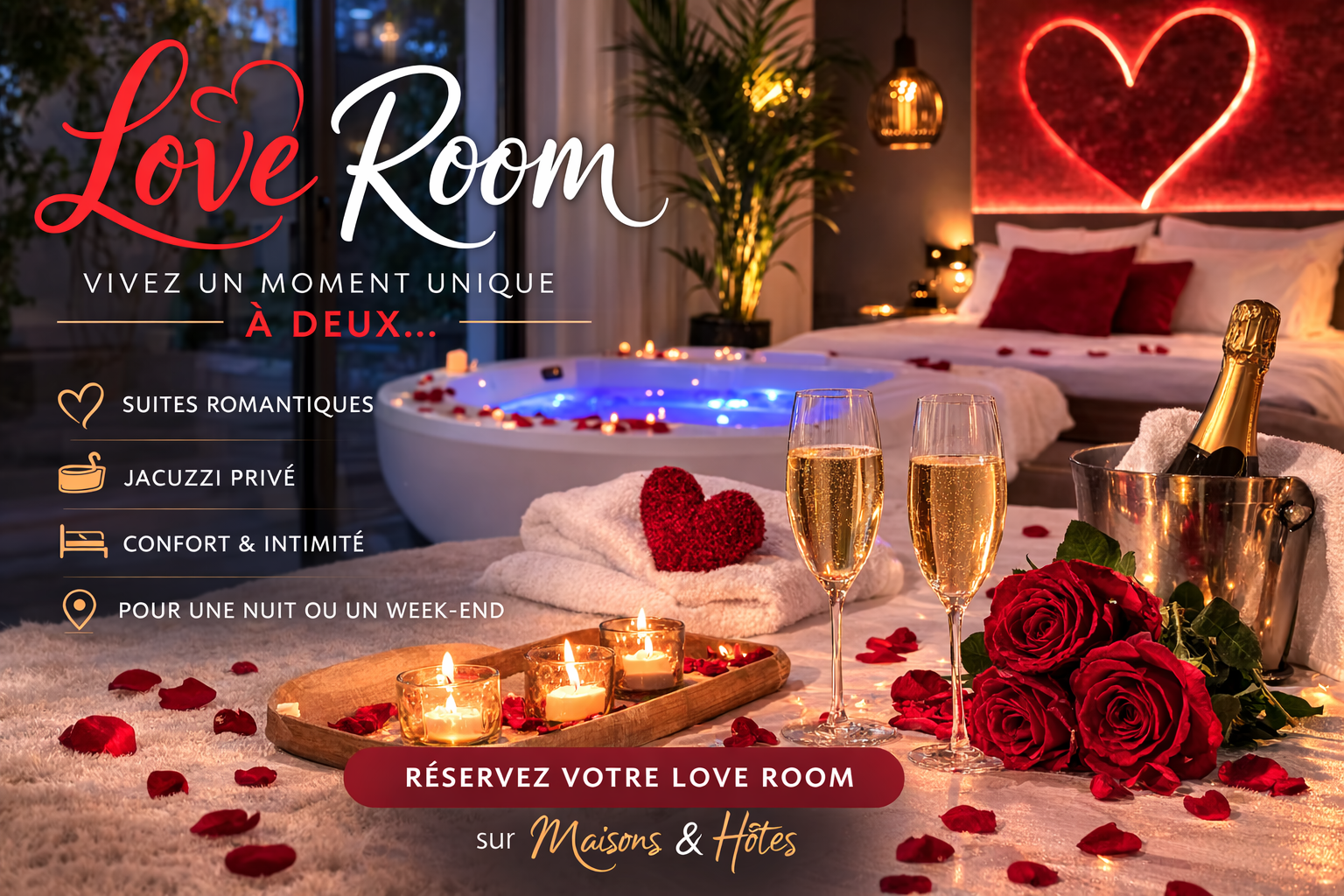 Suites romantiques et Love Rooms en France – Maisons & Hôtes