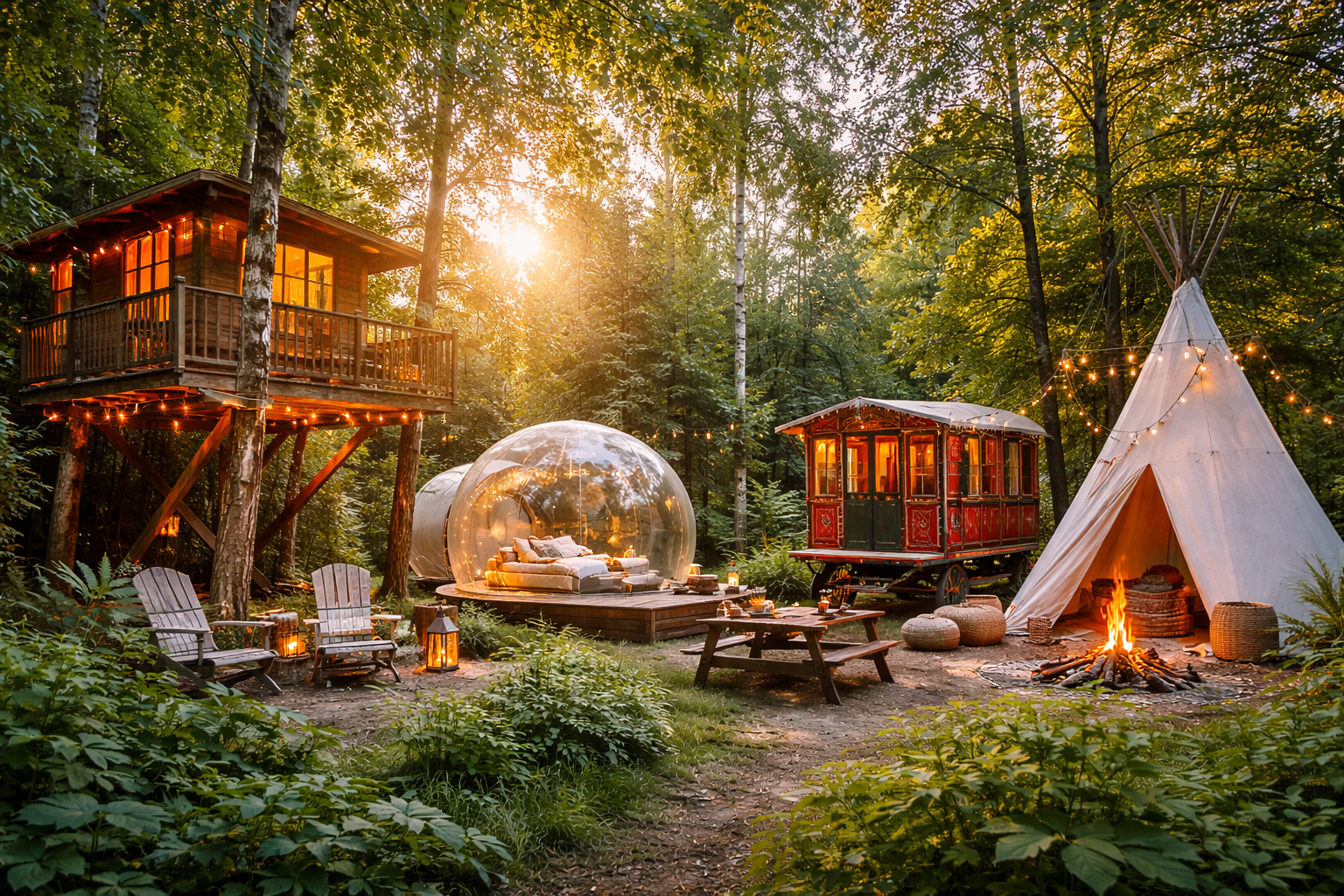 Hébergement atypique en pleine nature en France