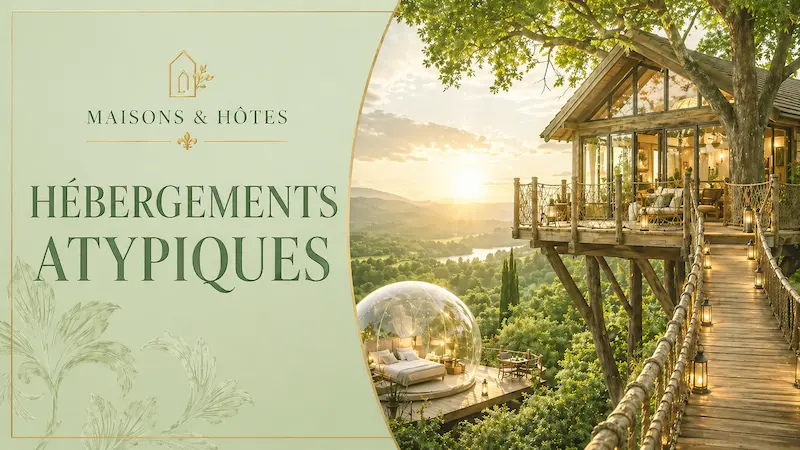 Hébergements atypiques en France : cabanes, bulles, lodges et roulottes